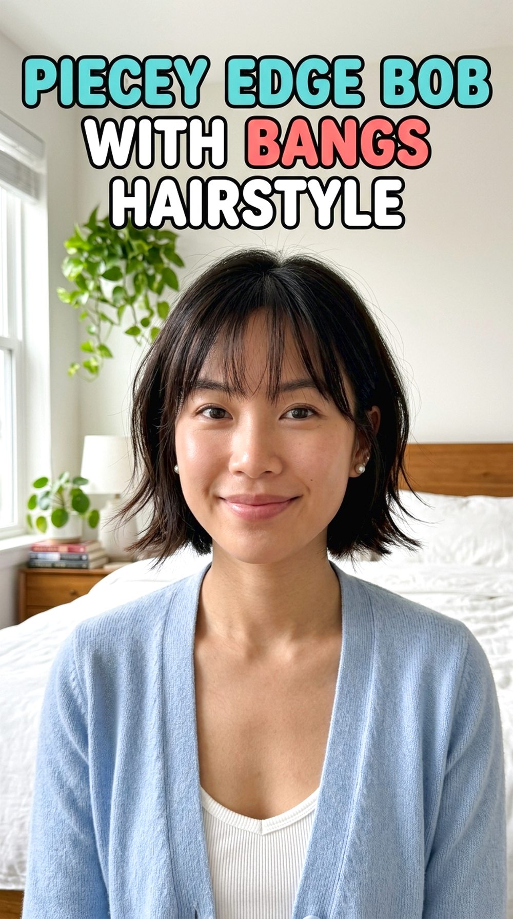 Piecey Edge Bob With Bangs