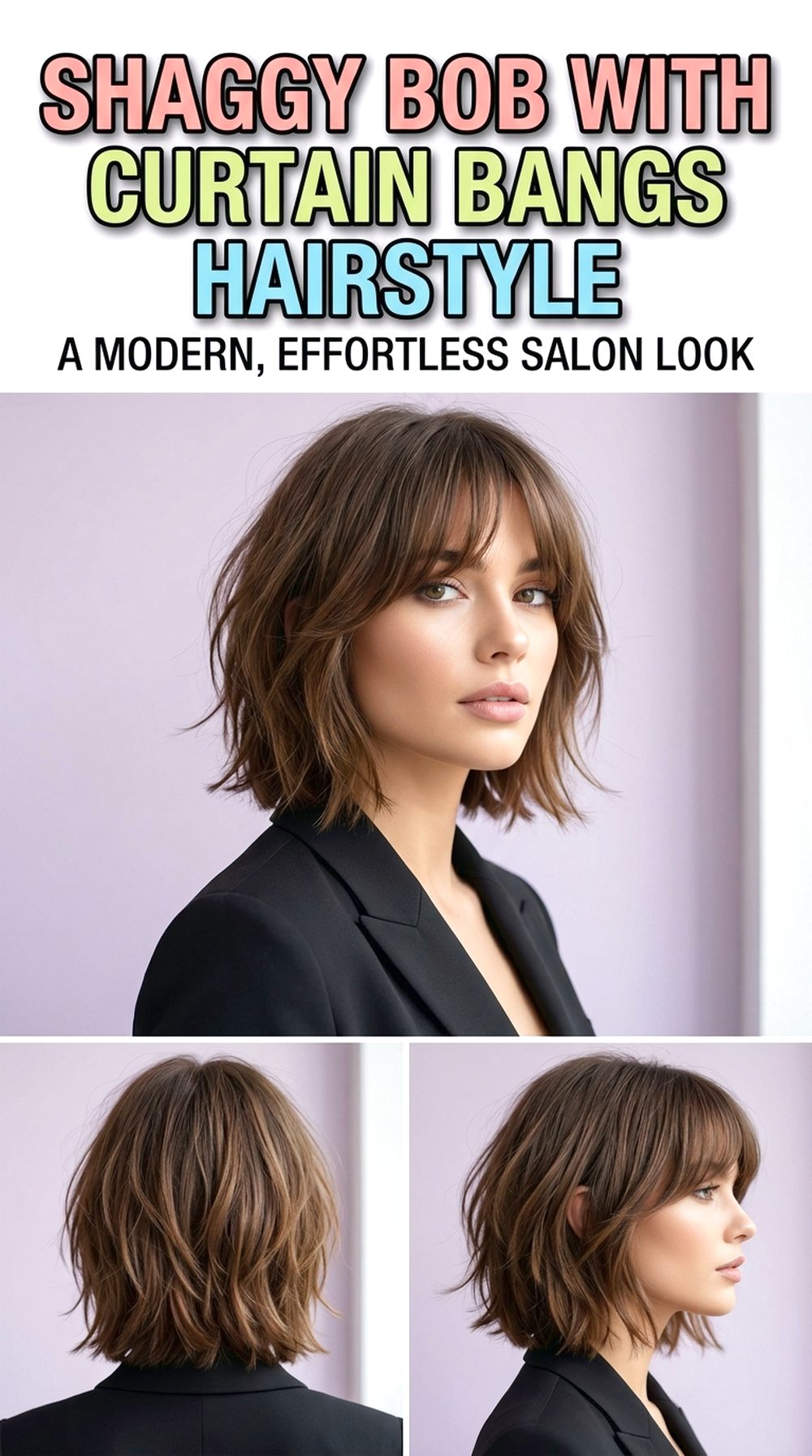 Shaggy Bob With Curtain Bangs