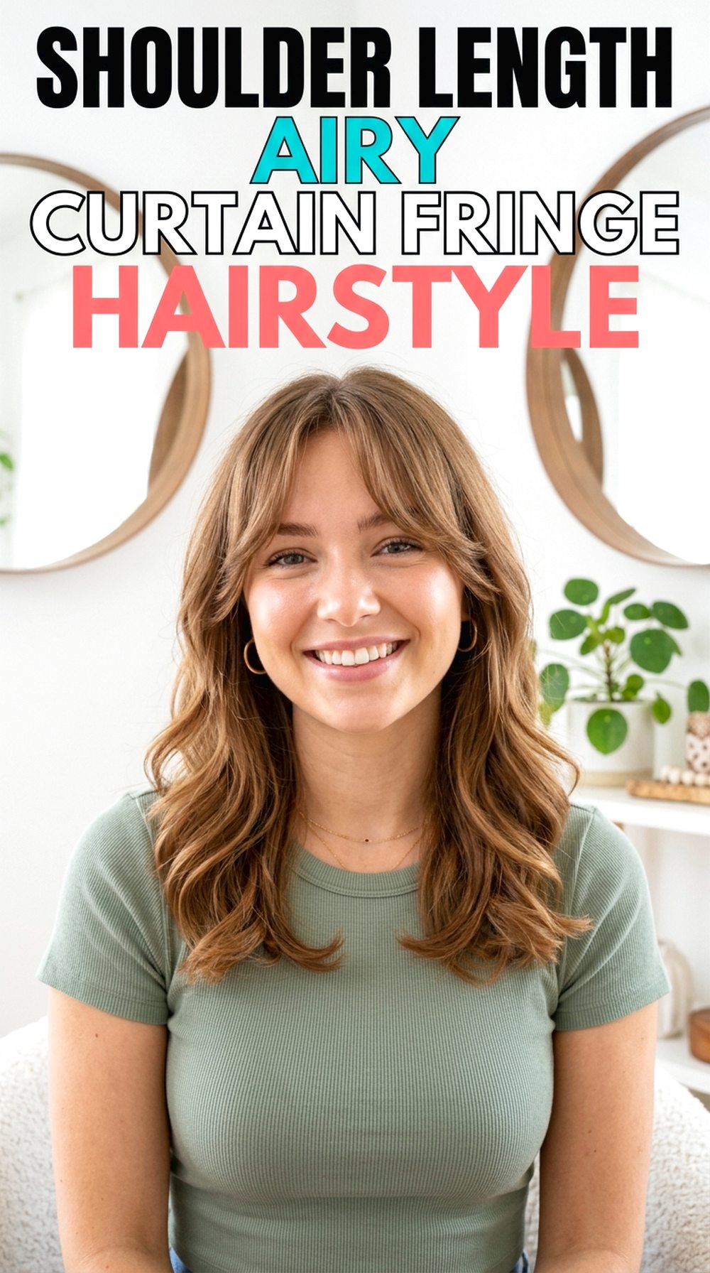Shoulder Length Airy Curtain Fringe