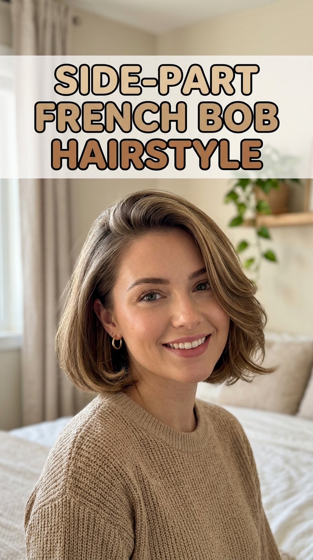 Side-Part French Bob Hairstyle