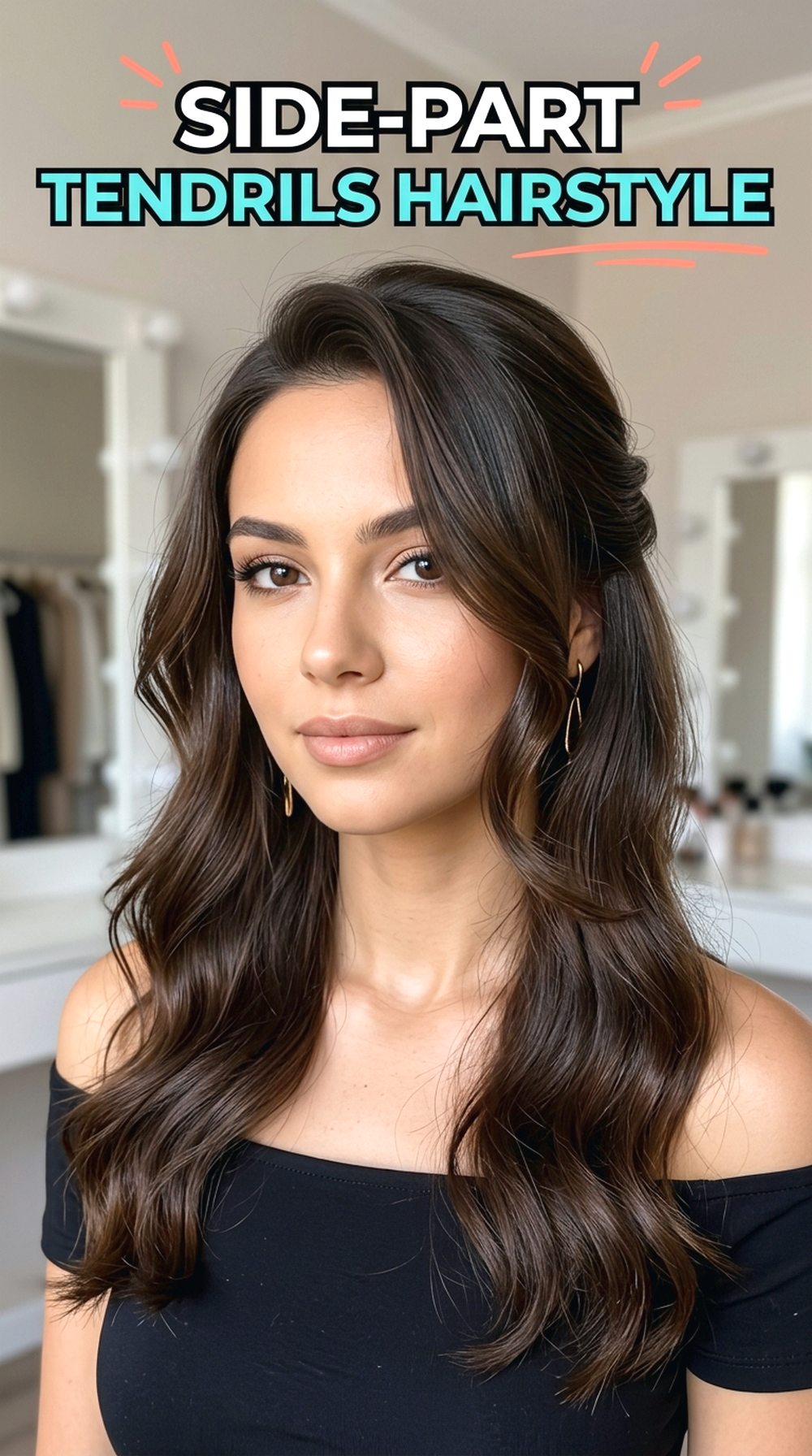 Side-Part Tendrils