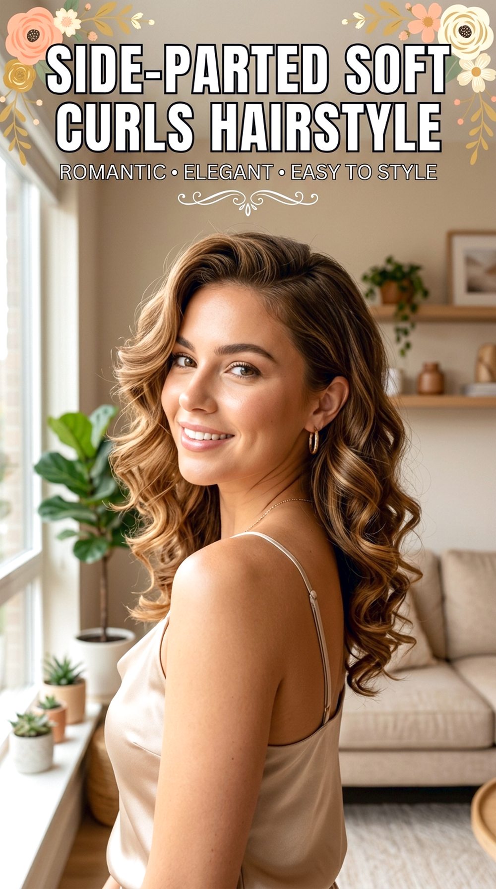Side-Parted Soft Curls