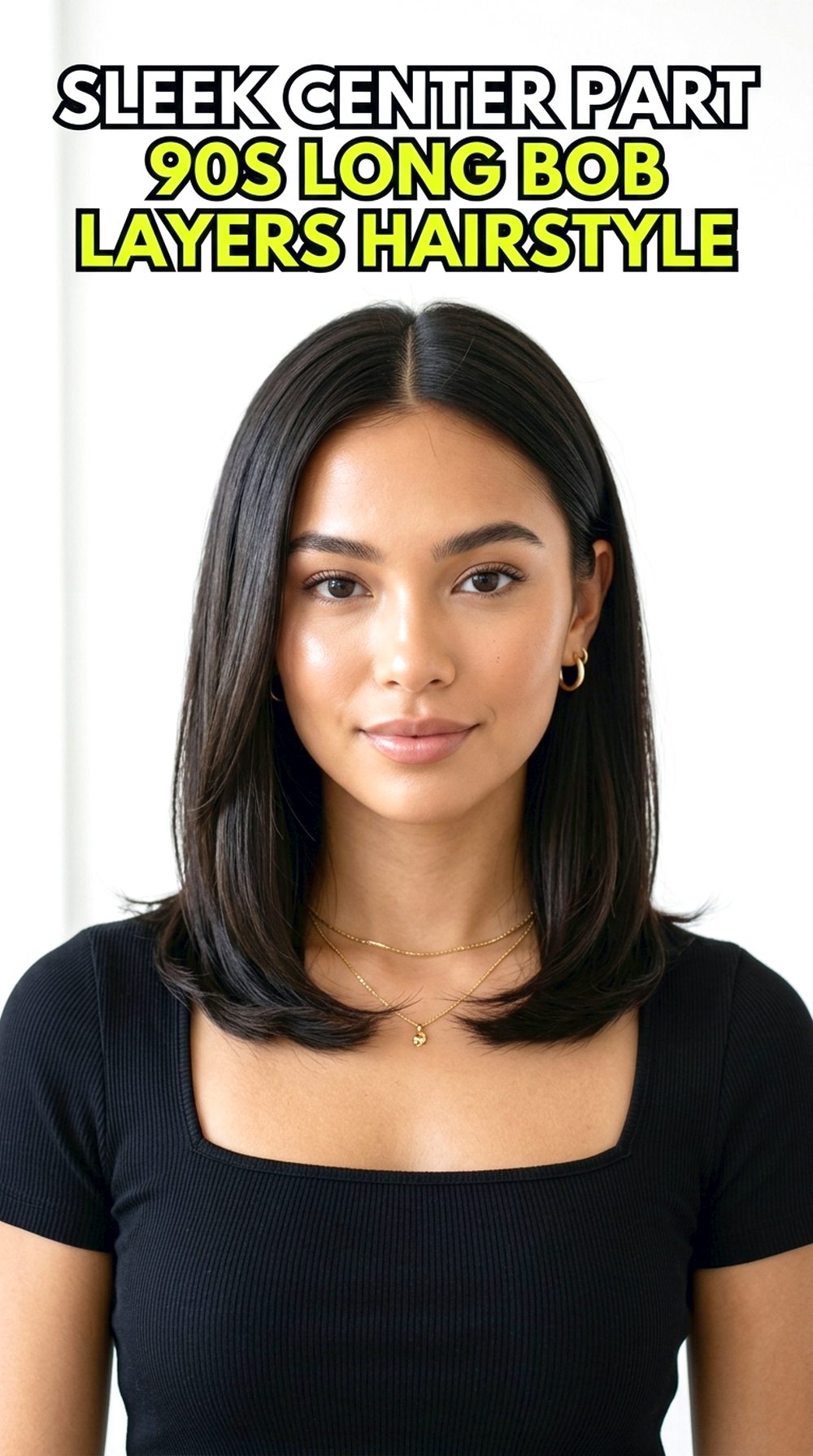 Sleek Center Part s Long Bob Layers