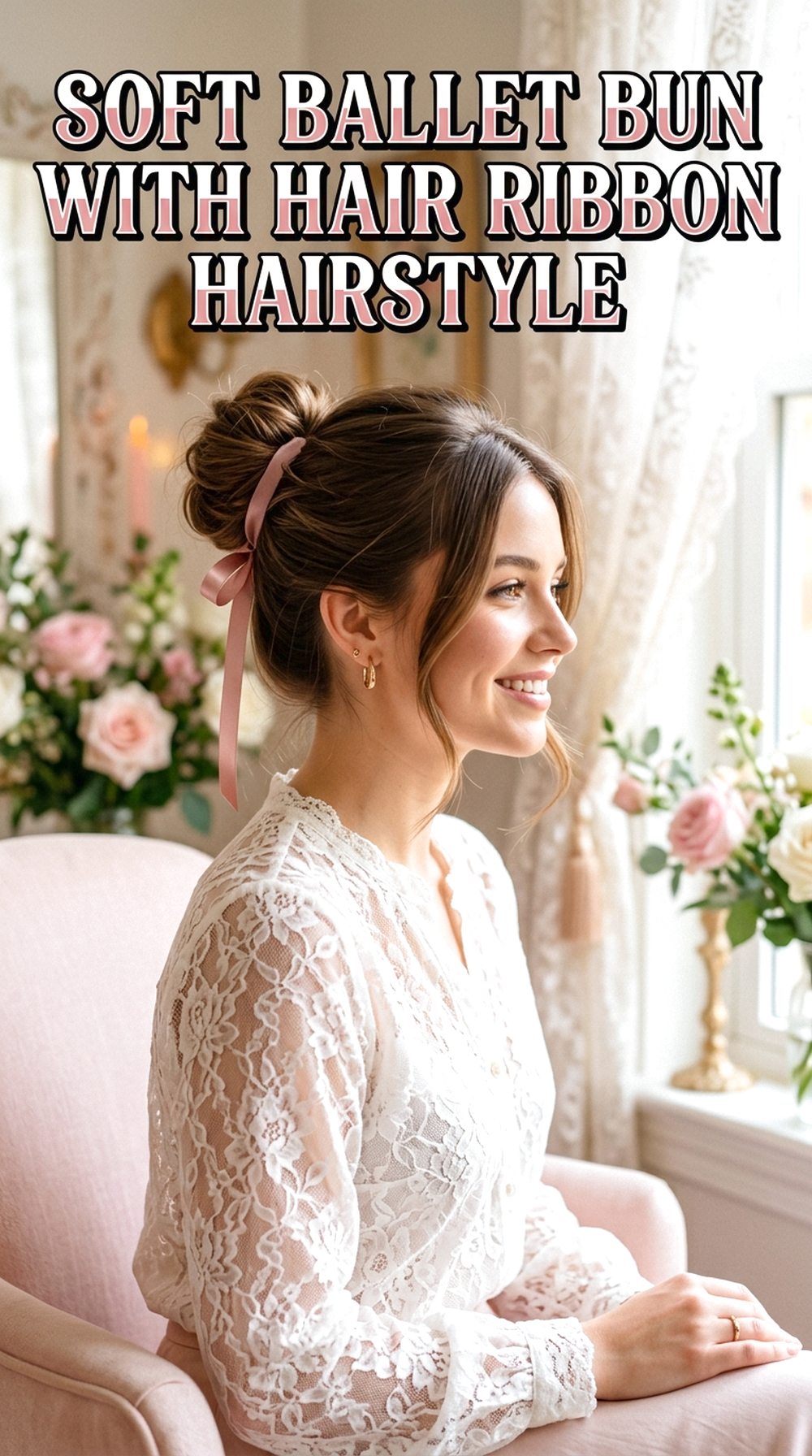 Soft Ballet Bun With Hair Ribbon