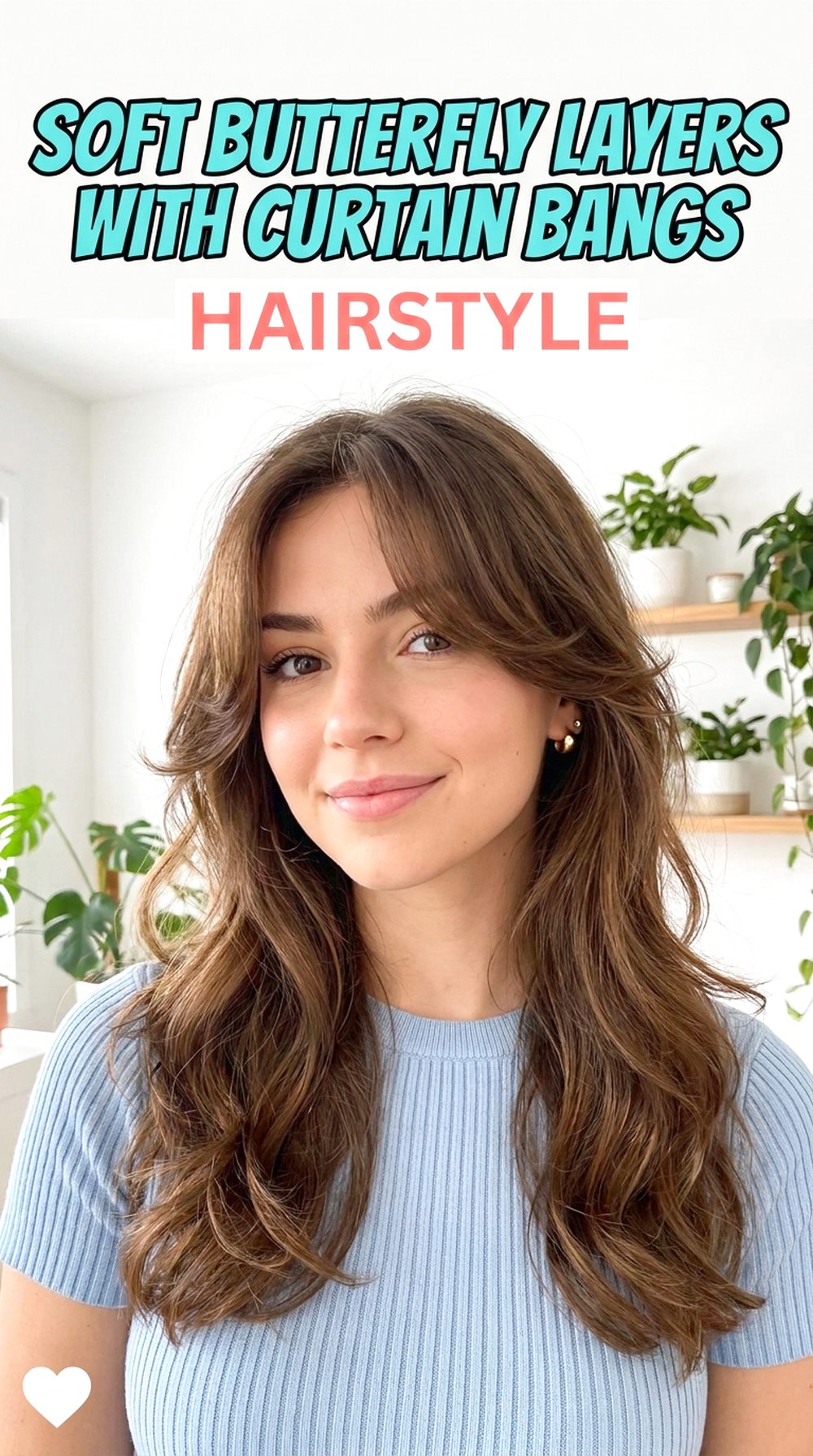 Soft Butterfly Layers With Curtain Bangs