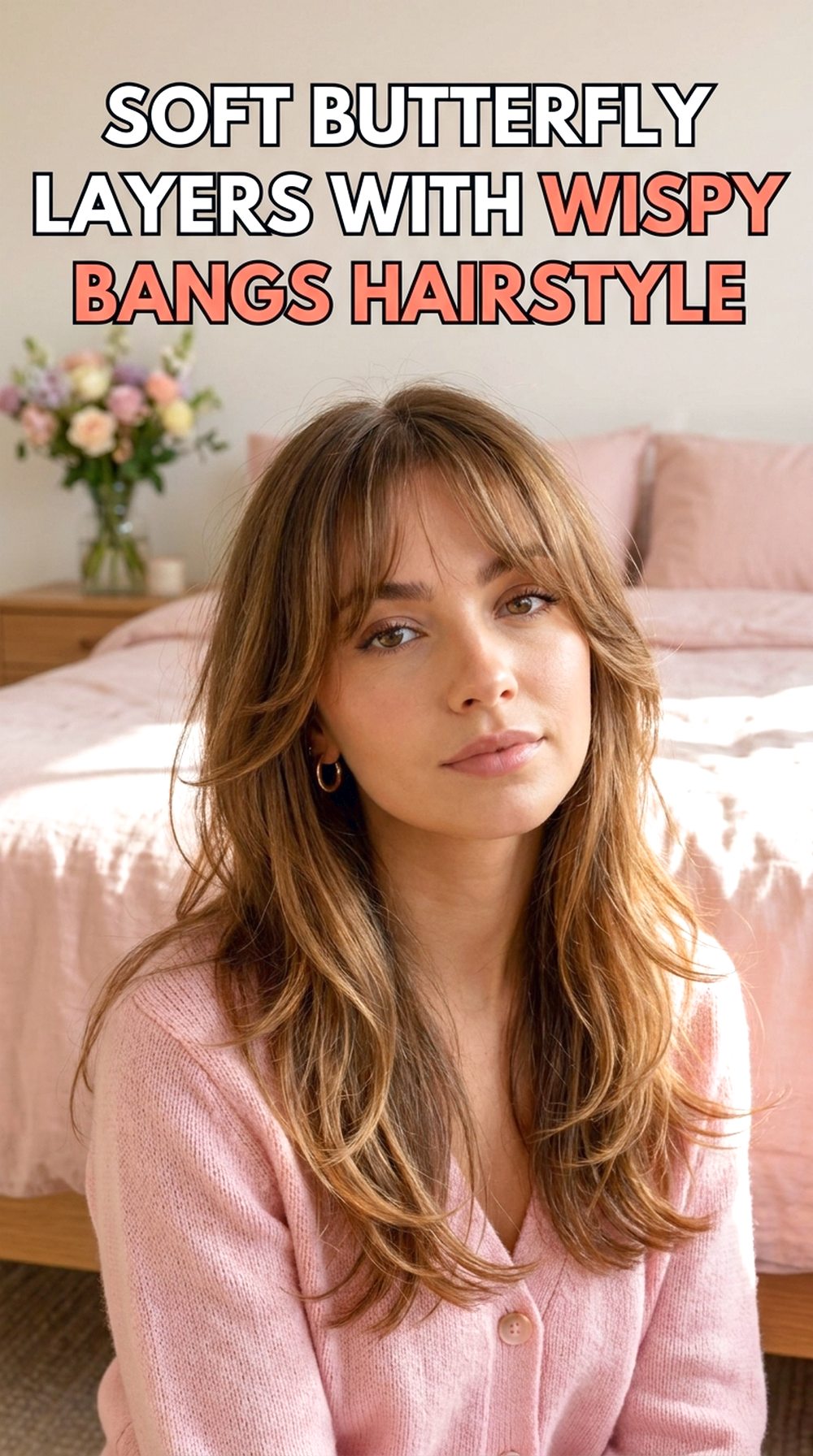 Soft Butterfly Layers With Wispy Bangs