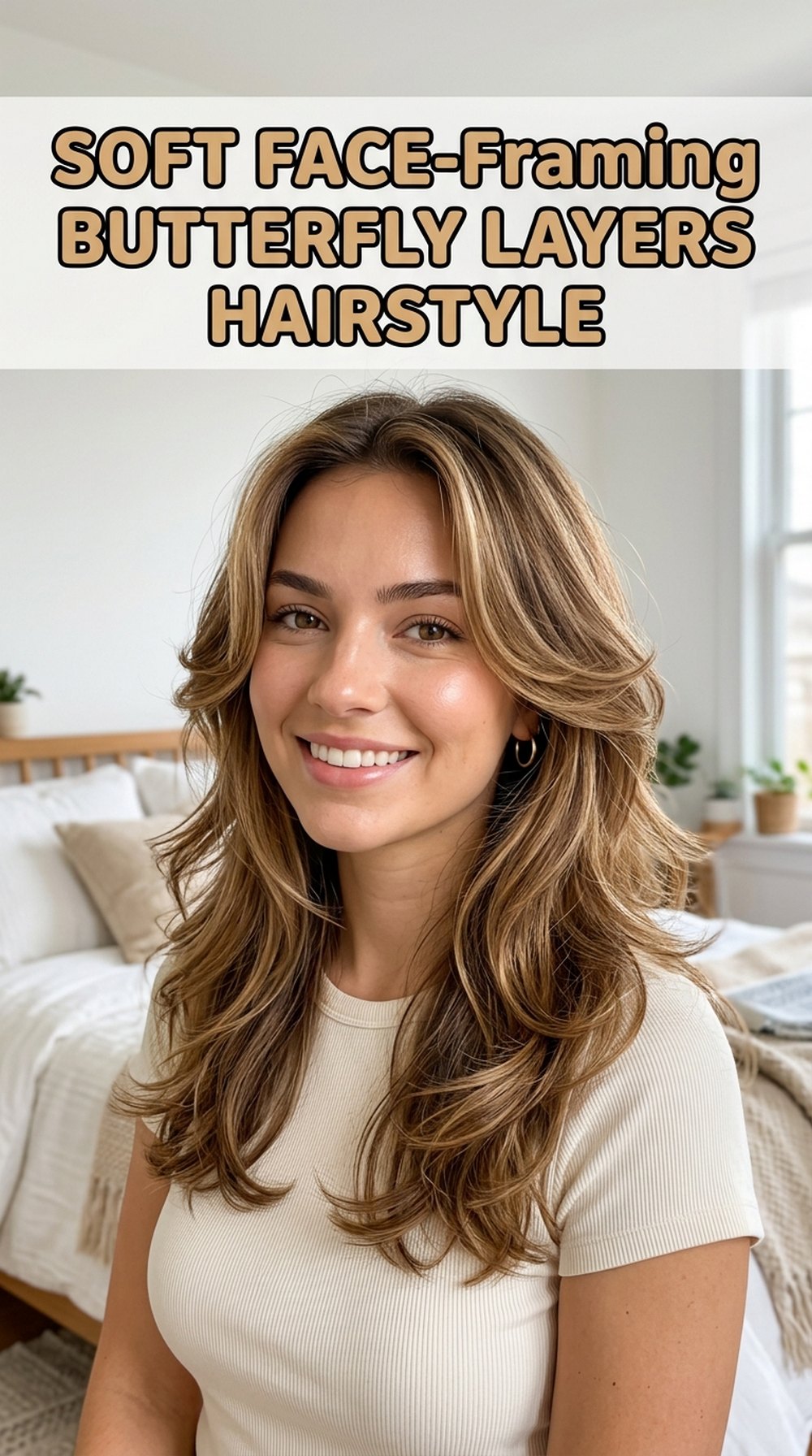Soft Face-Framing Butterfly Layers Hairstyle