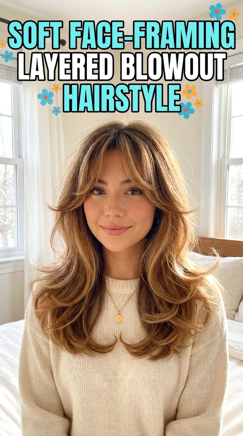Soft Face-Framing Layered Blowout