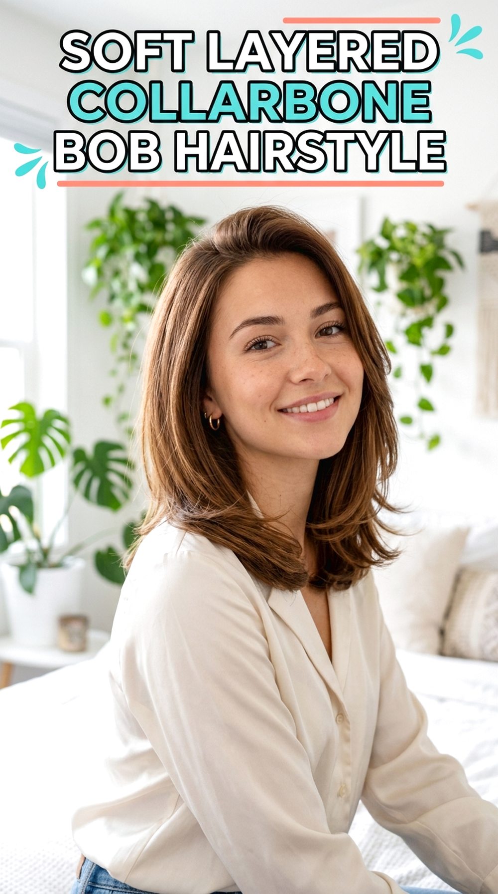 Soft Layered Collarbone Bob