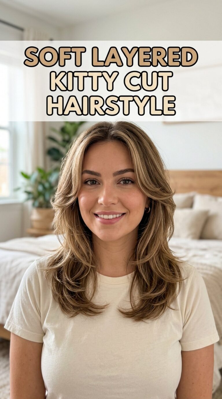 Soft Layered Kitty Cut Hairstyle