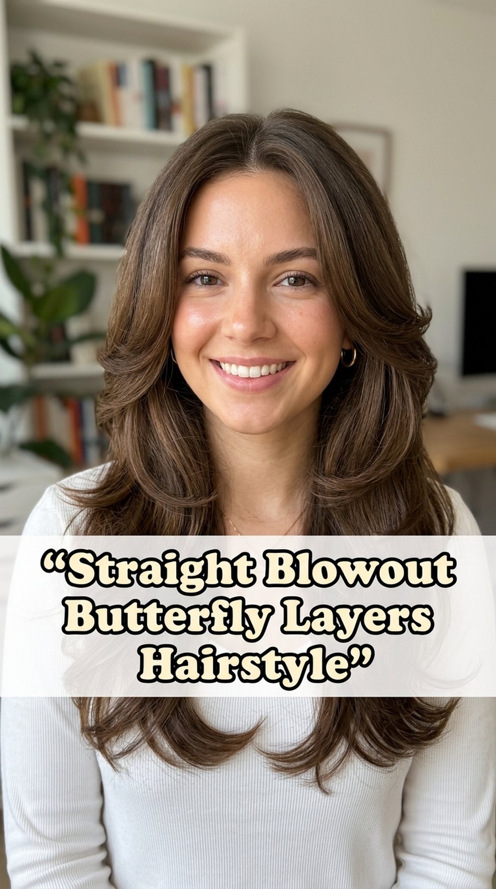 Straight Blowout Butterfly Layers Hairstyle
