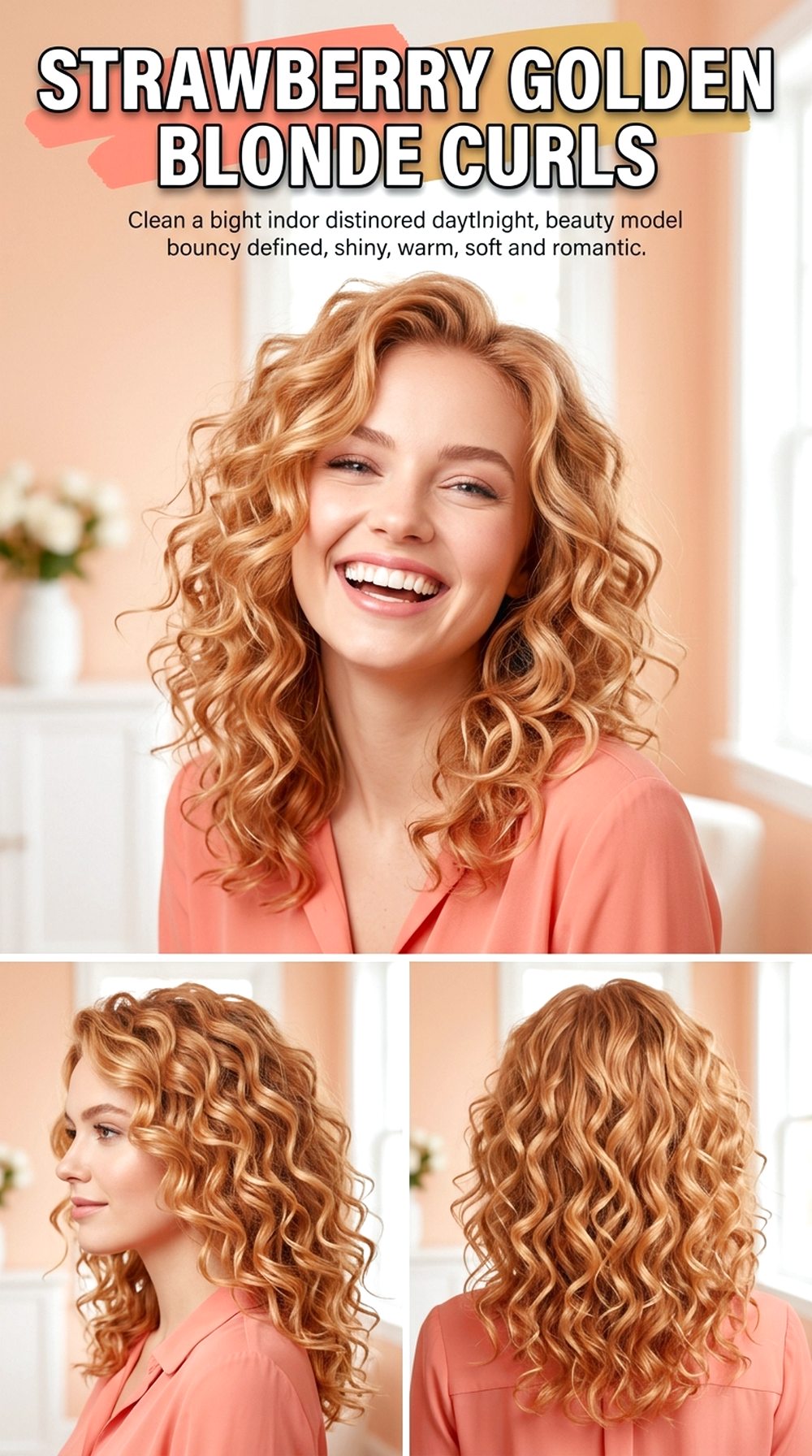 Strawberry Golden Blonde Curls