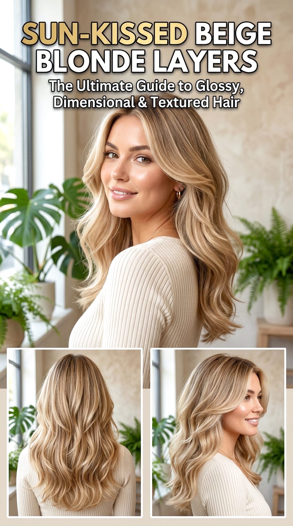 Sun-Kissed Beige Blonde Layers