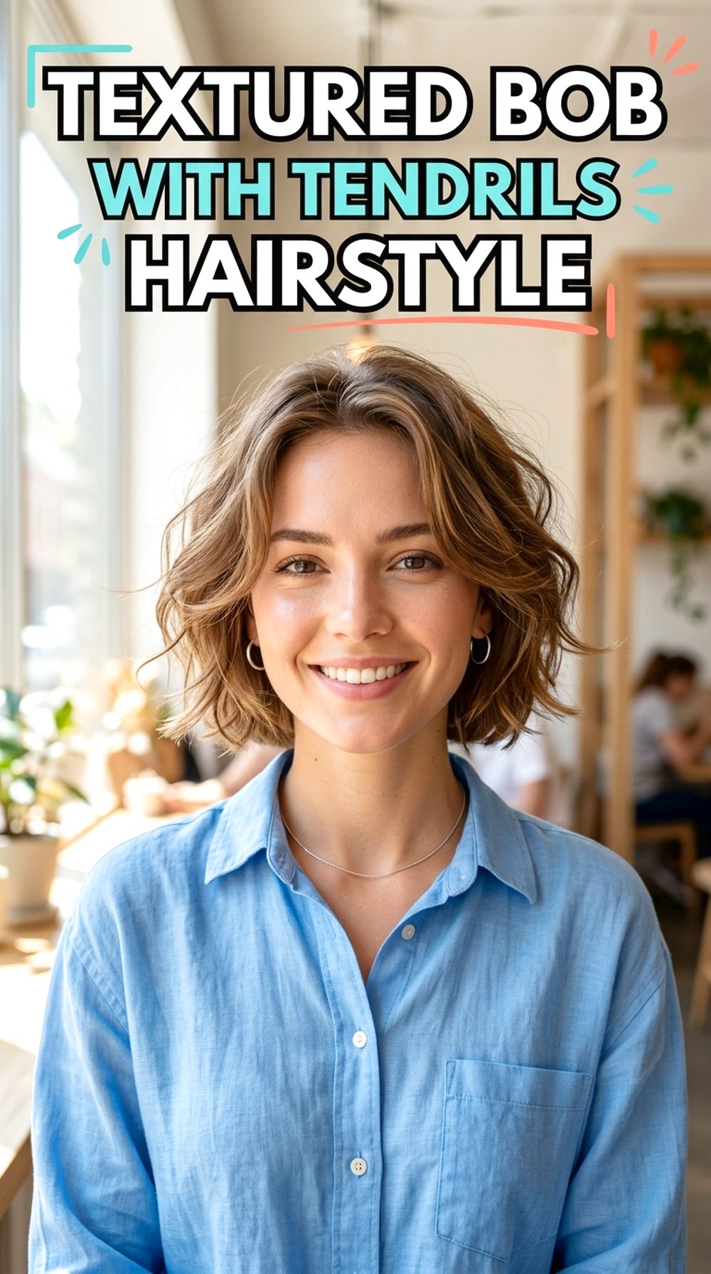 Textured Bob With Tendrils