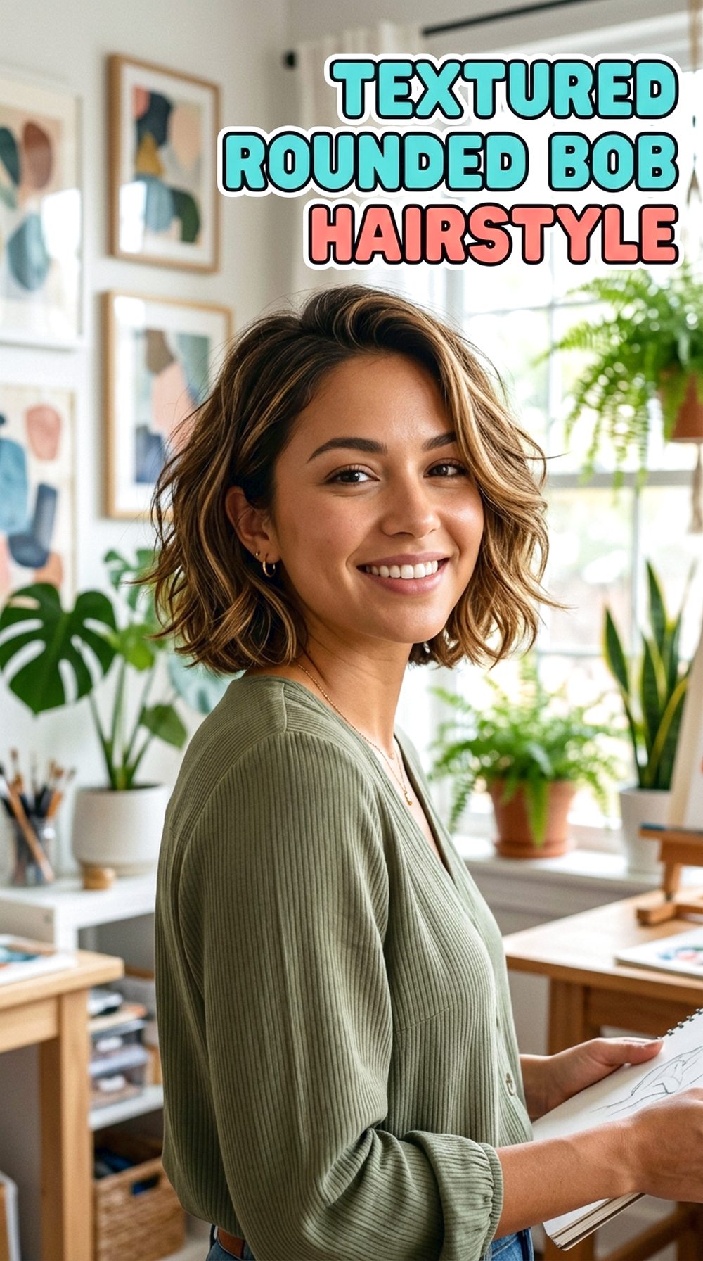 Textured Rounded Bob