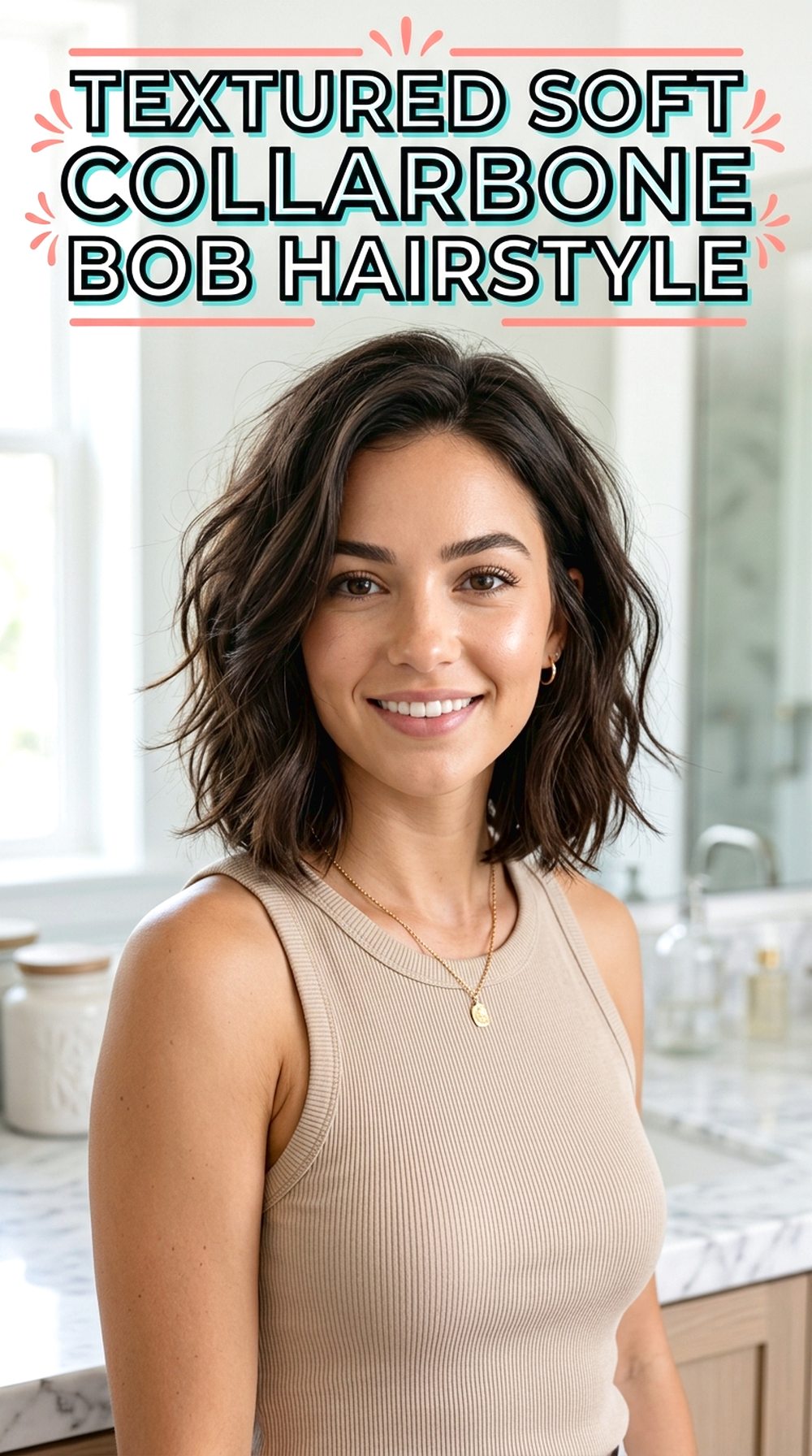Textured Soft Collarbone Bob