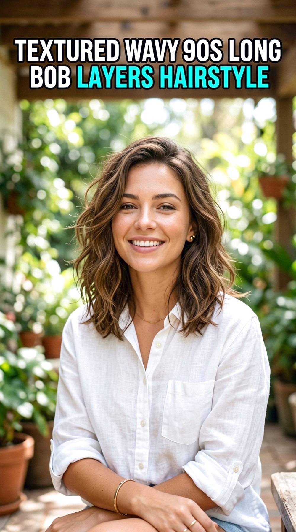 Textured Wavy s Long Bob Layers