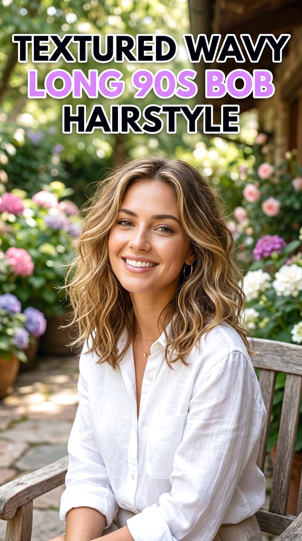 Textured Wavy Long s Bob