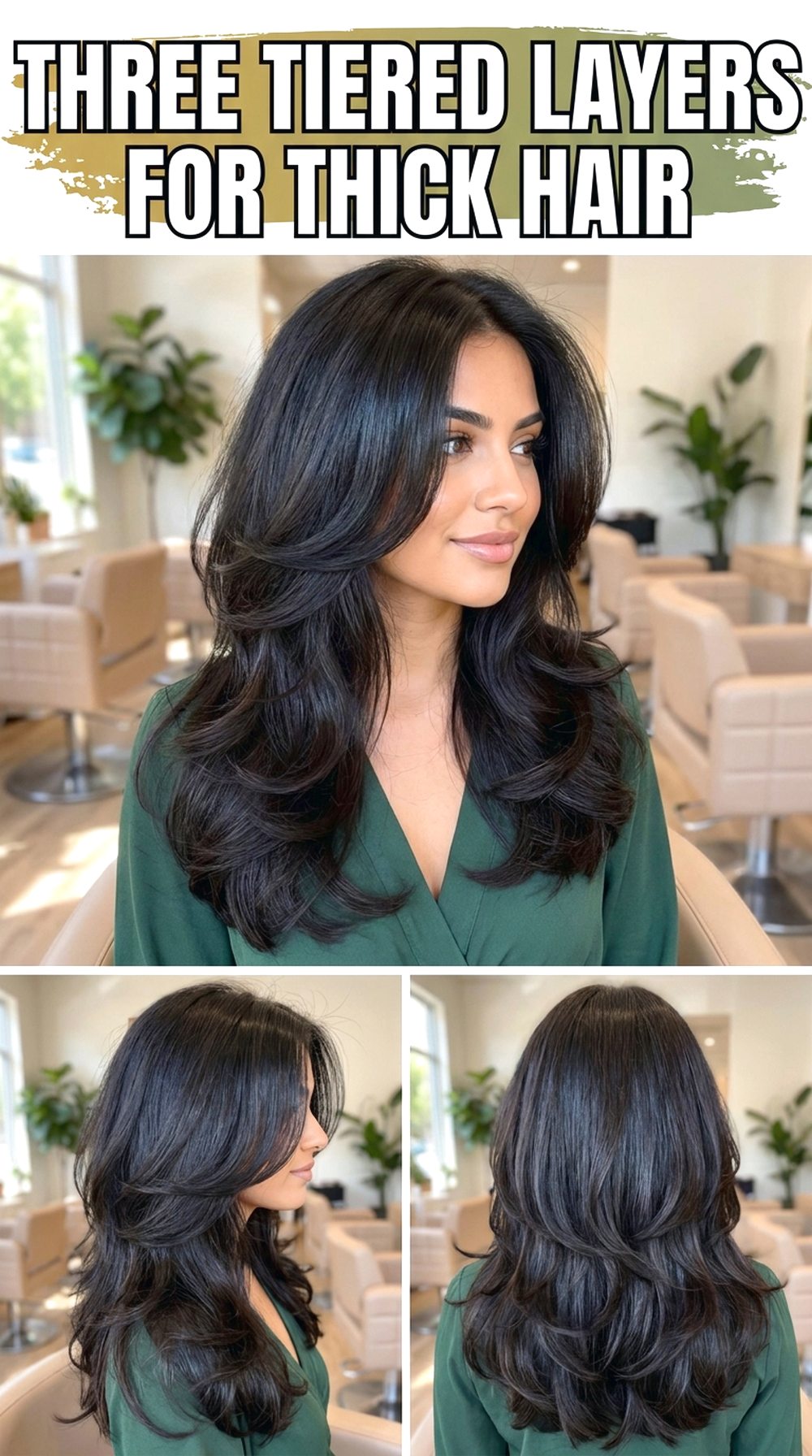 Three Tiered Layers For Thick Hair