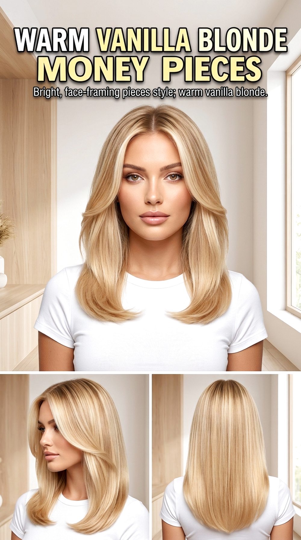 Warm Vanilla Blonde Money Pieces