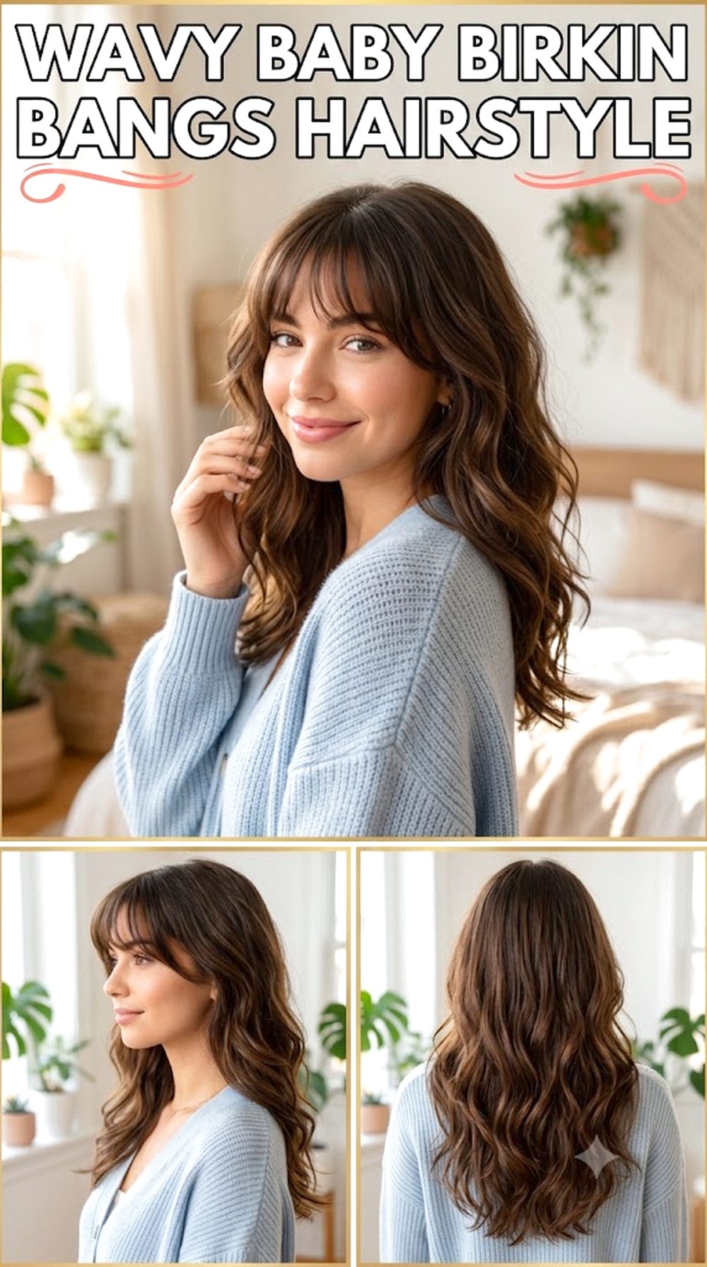 Wavy Baby Birkin Bangs