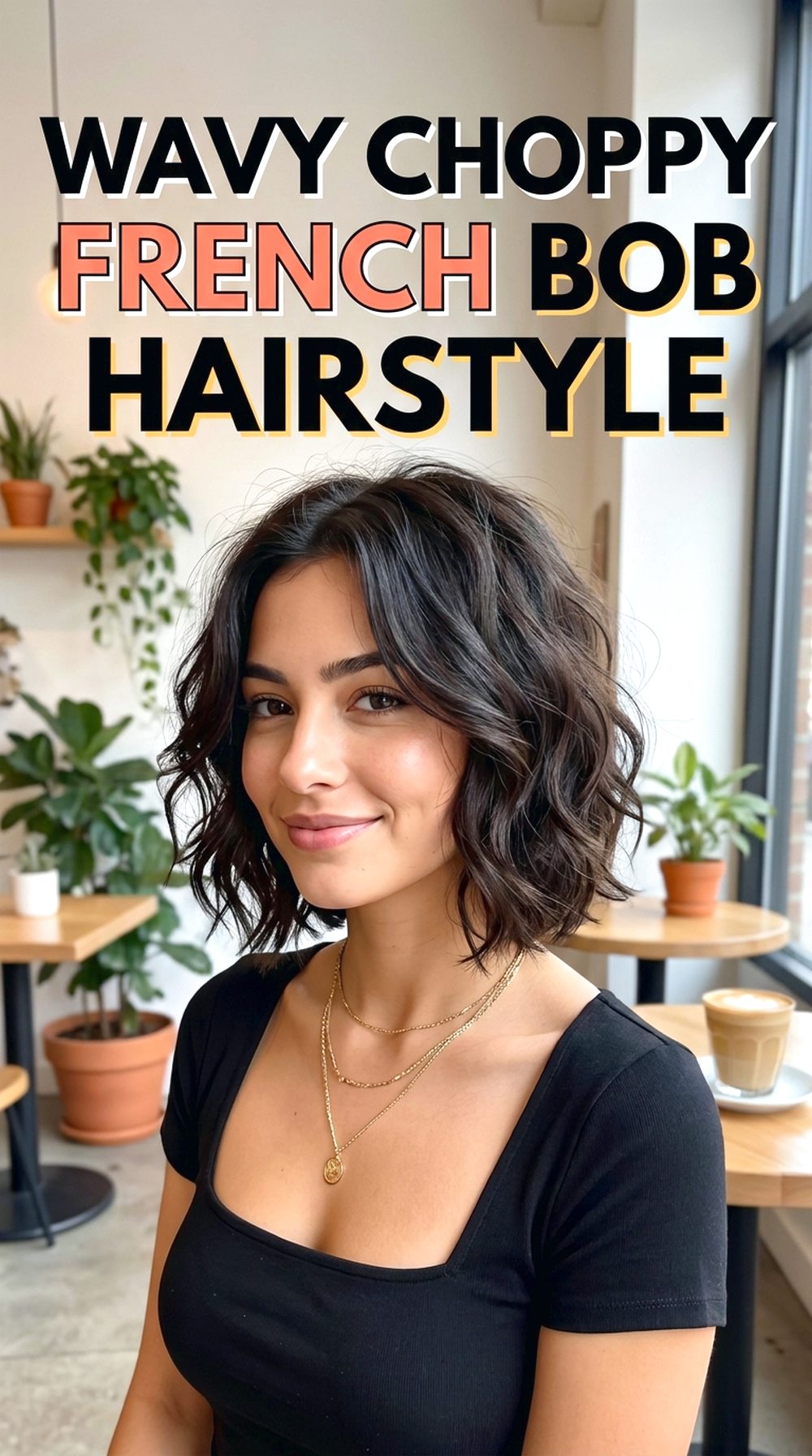 Wavy Choppy French Bob