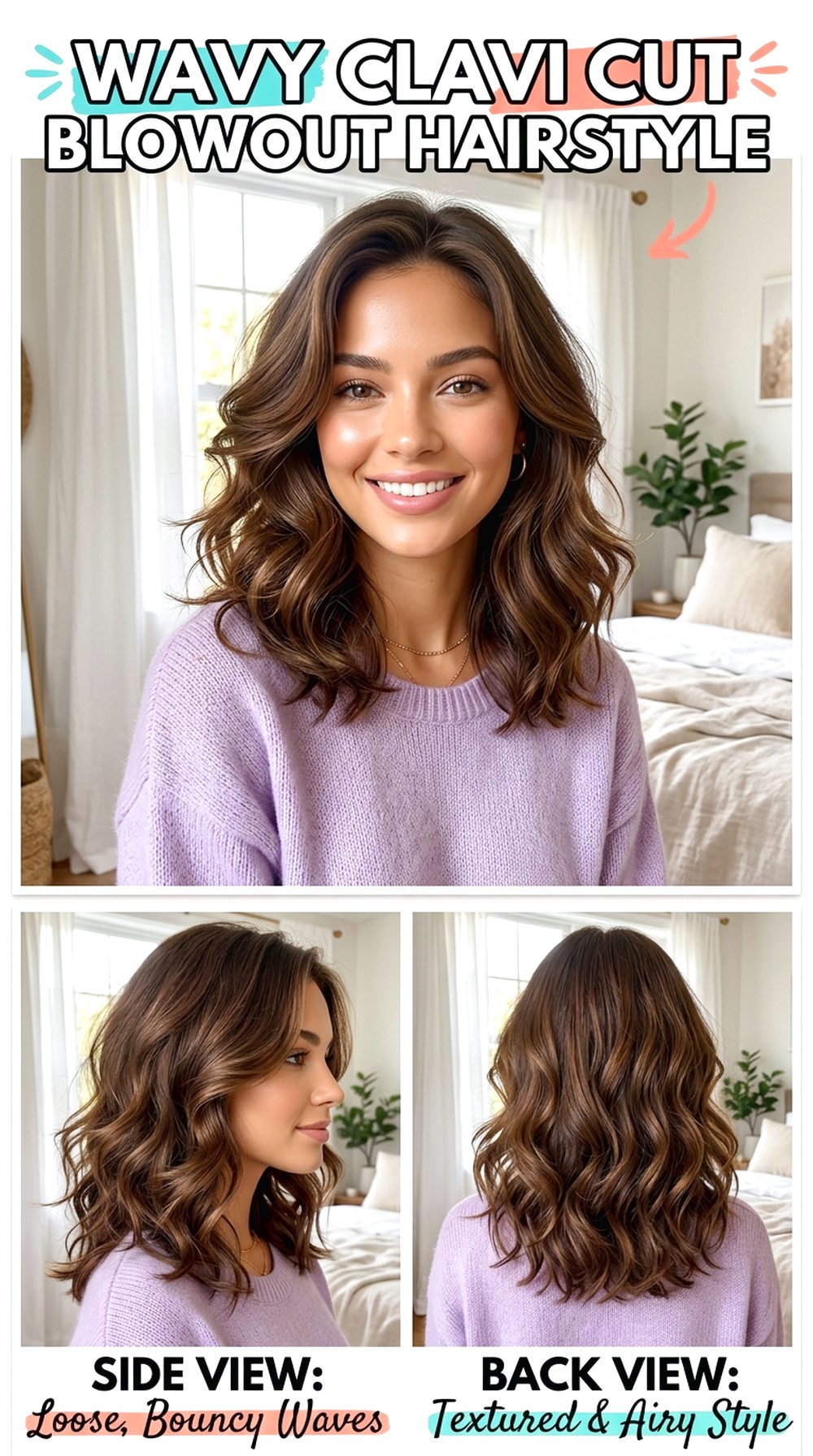 Wavy Clavi Cut Blowout