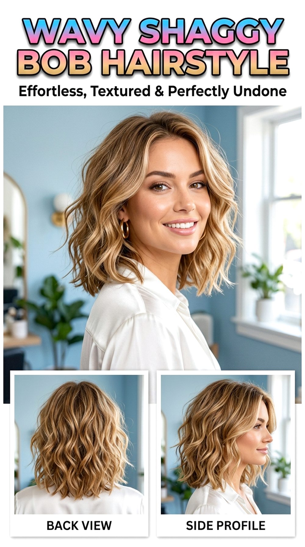 Wavy Shaggy Bob
