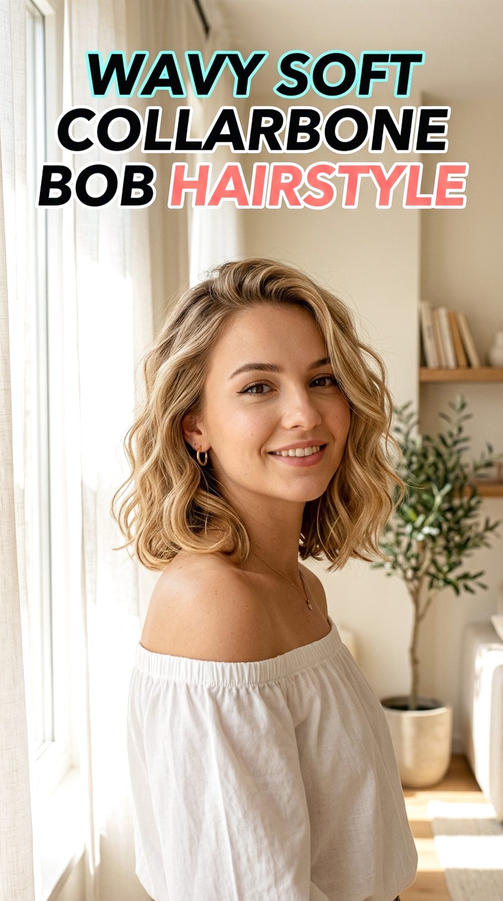 Wavy Soft Collarbone Bob