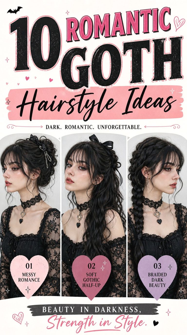 Romantic Goth Hairstyle Ideas