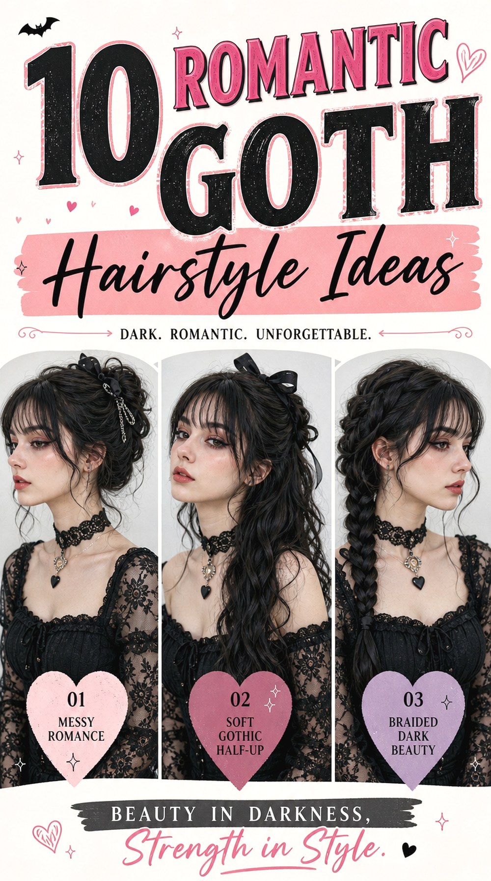 Romantic Goth Hairstyle Ideas
