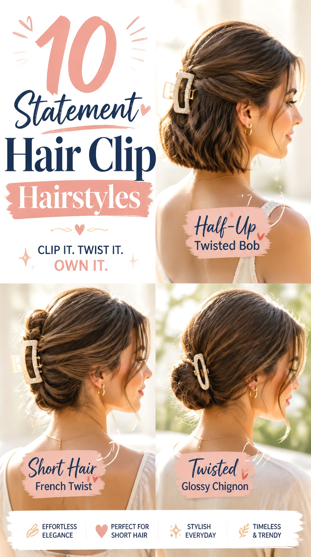 Statement Hair Clip Hairstyles