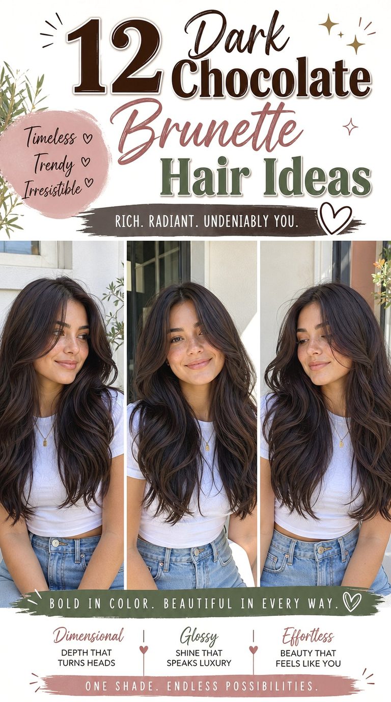 Dark Chocolate Brunette Hair Ideas