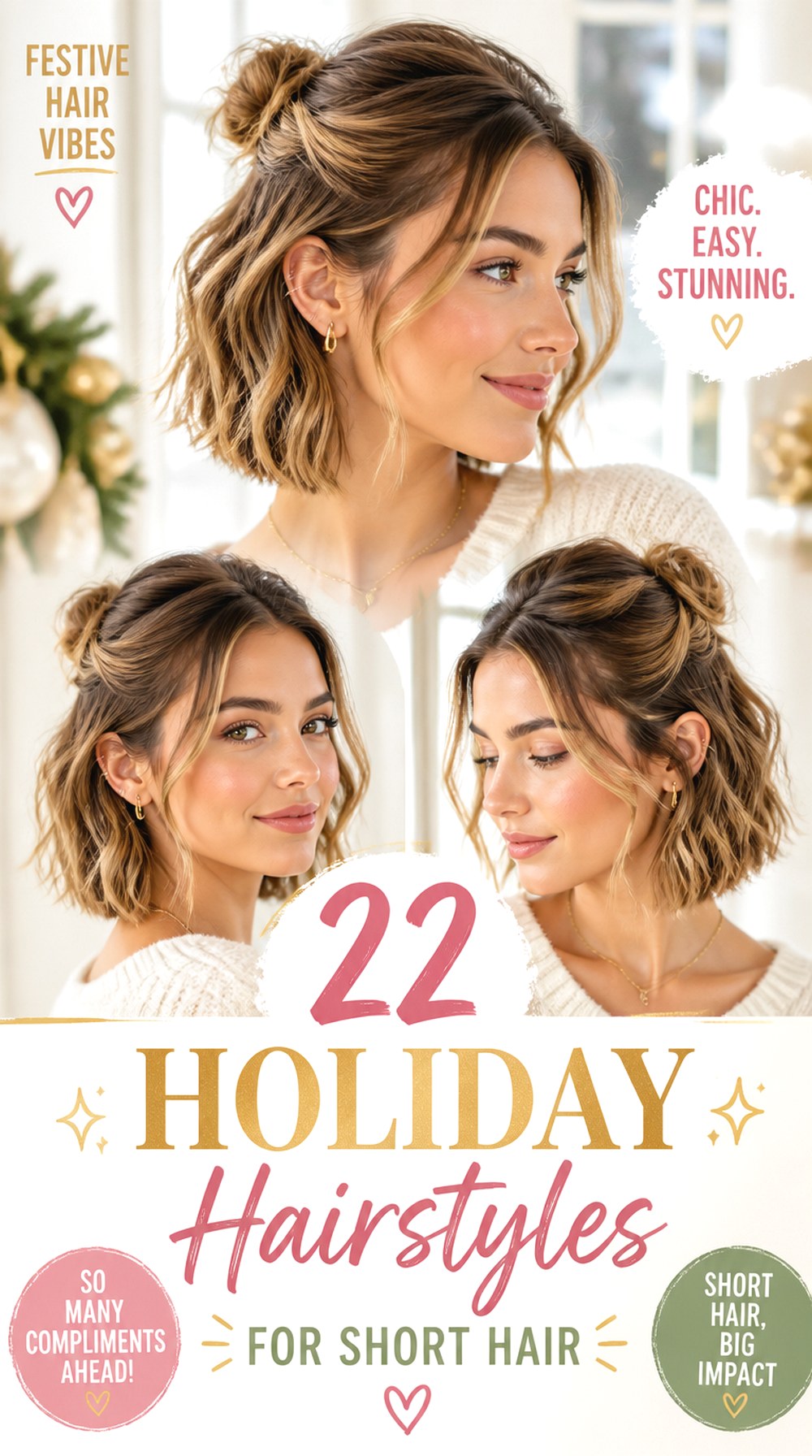 Holiday Hairstyles For Short Hair