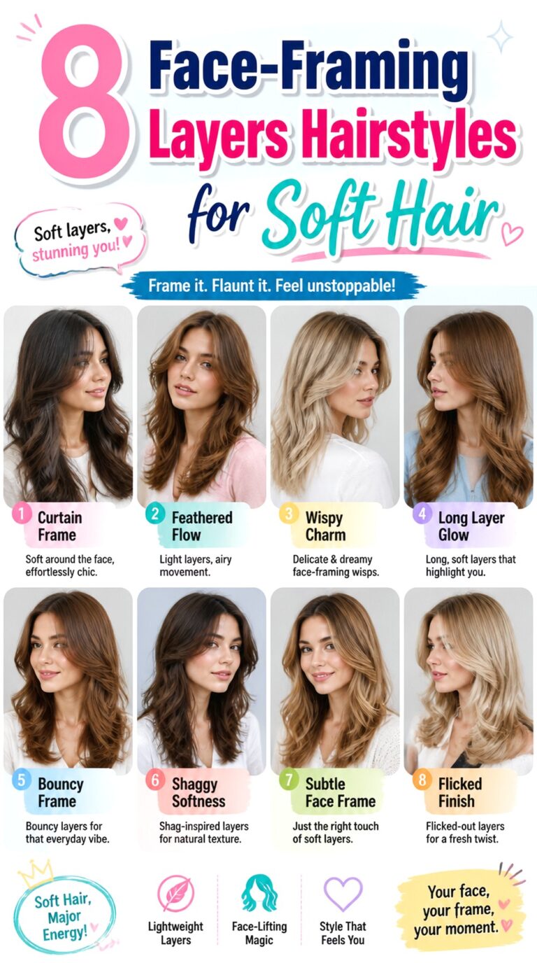 Face-Framing Layers Hairstyles for Soft Hair
