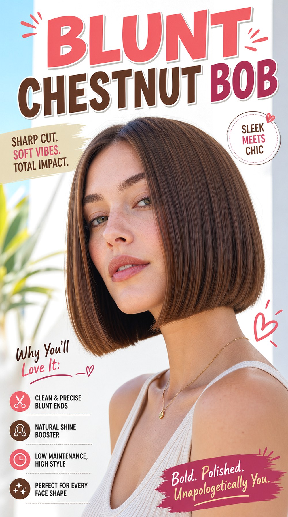 Blunt Chestnut Bob