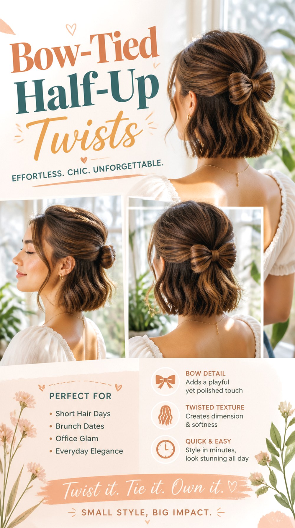 Bow-Tied Half-Up Twists