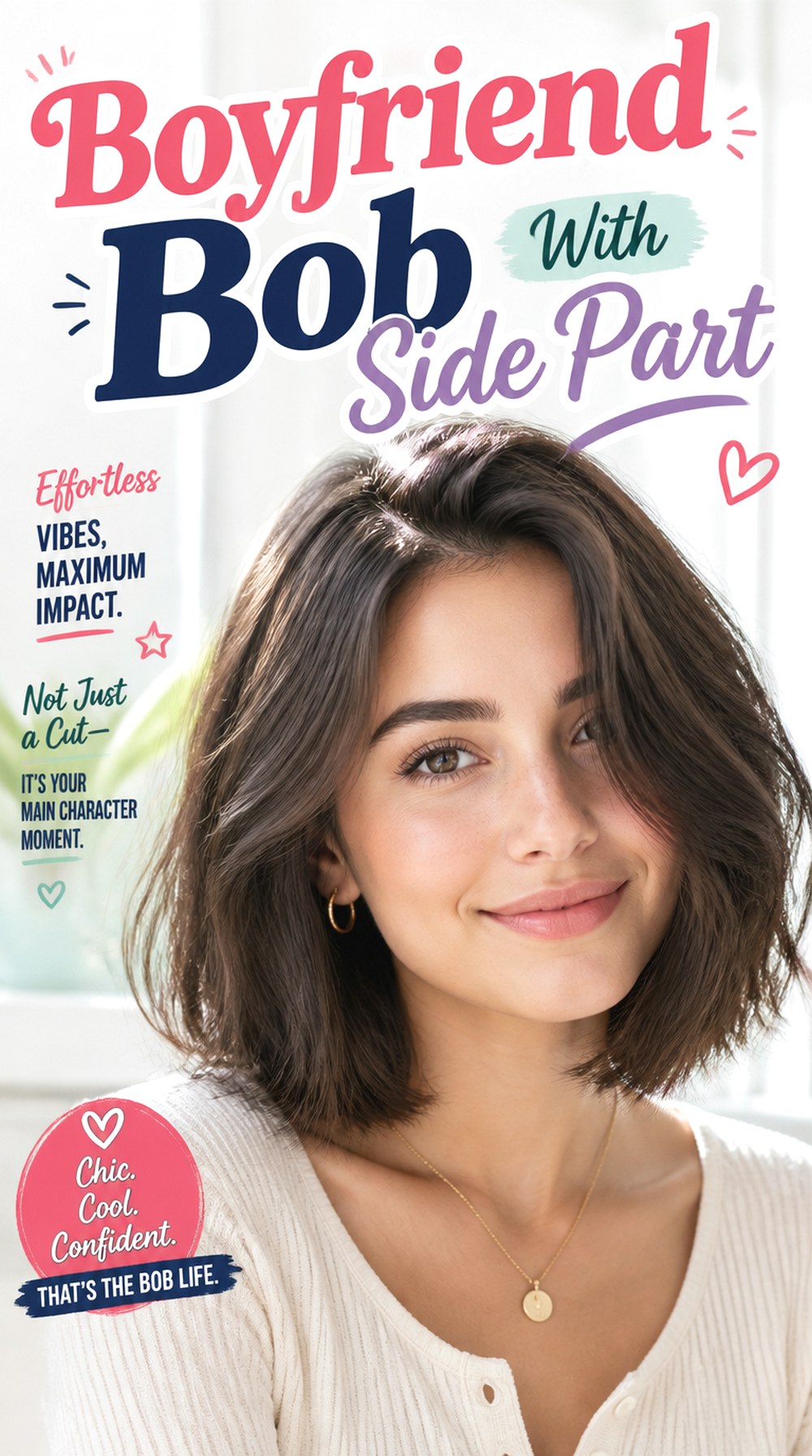 Boyfriend Bob With Side Part