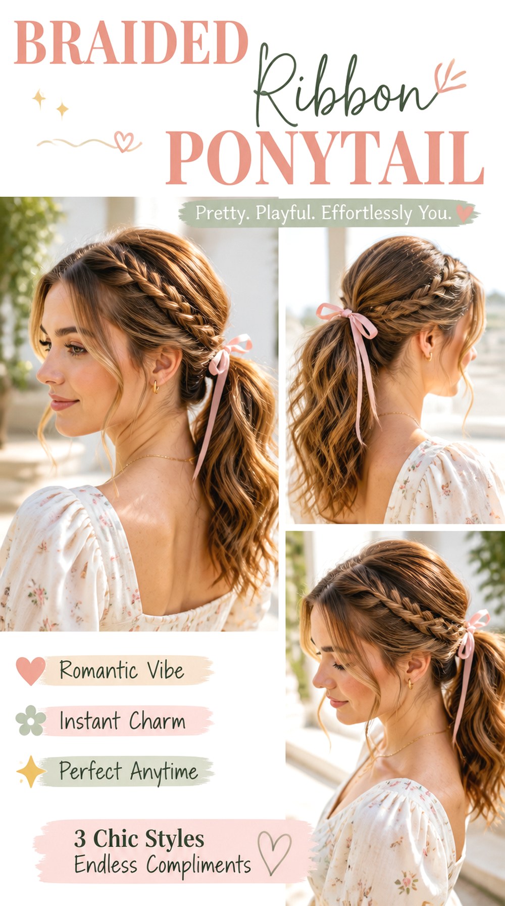 Braided Ribbon Ponytail