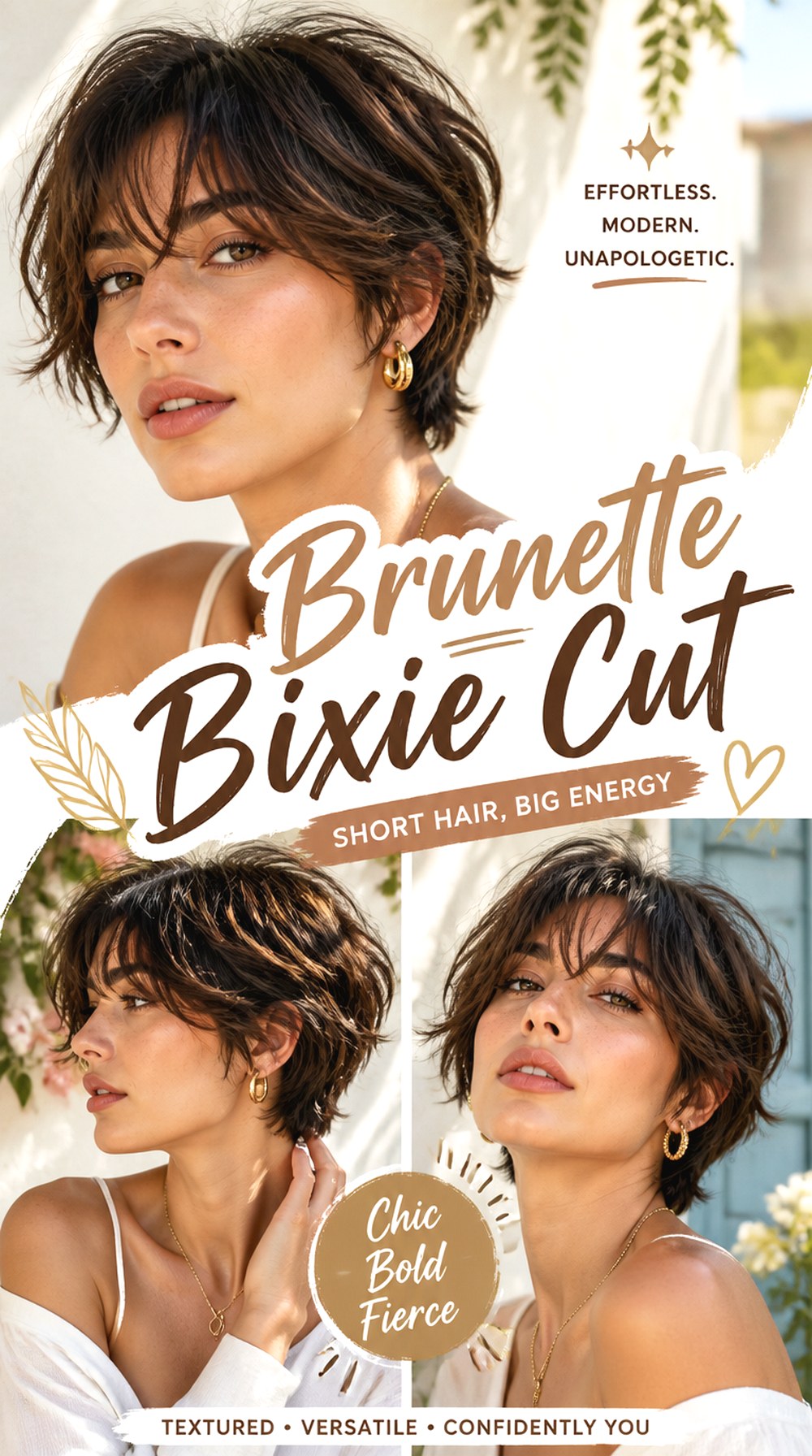 Brunette Bixie Cut