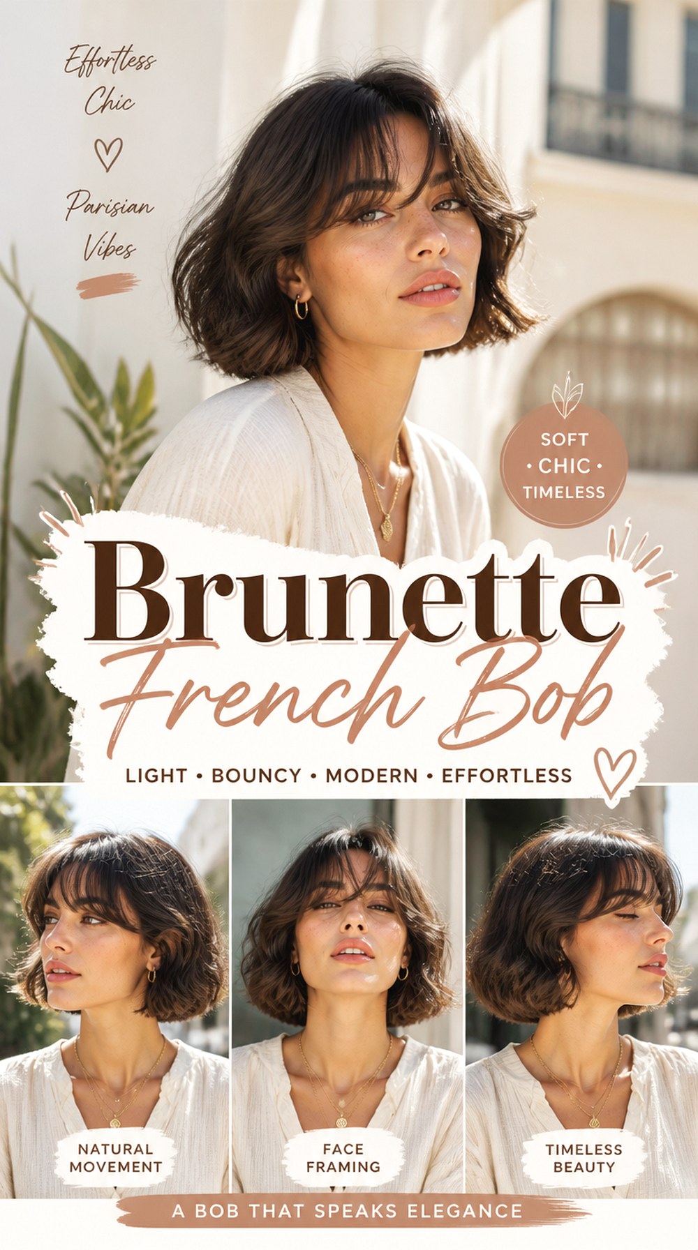 Brunette French Bob