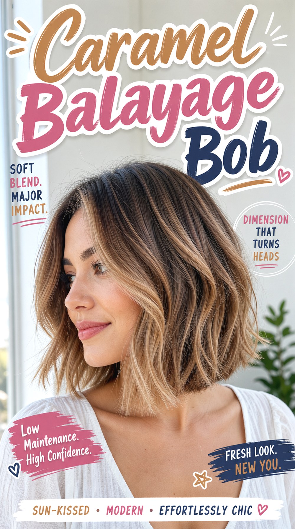 Caramel Balayage Bob