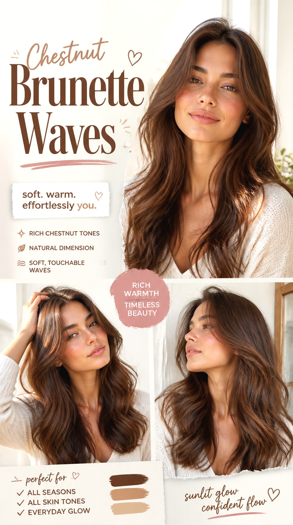 Chestnut Brunette Waves