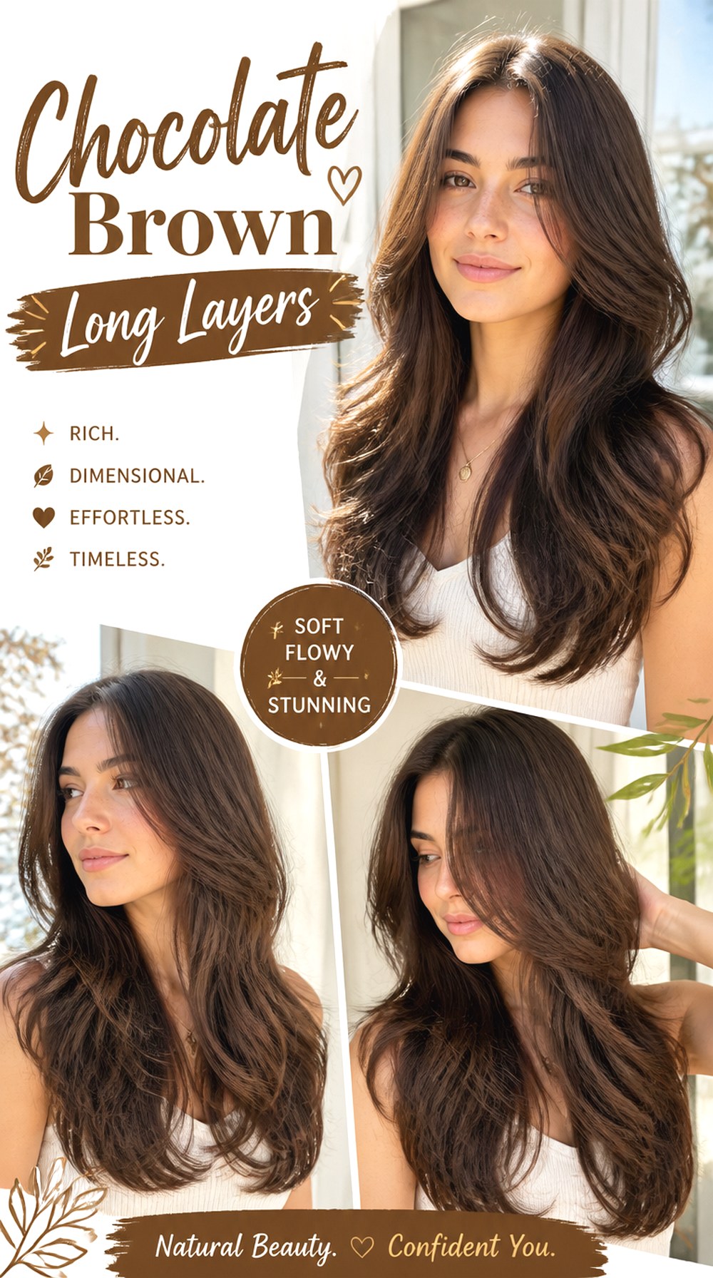 Chocolate Brown Long Layers