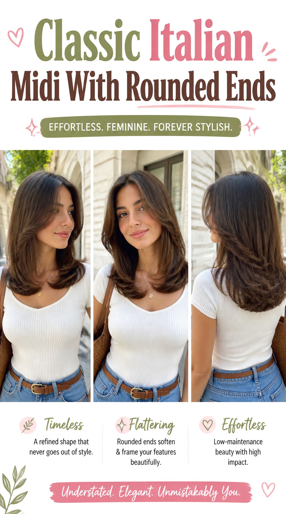 Classic Italian Midi With Rounded Ends