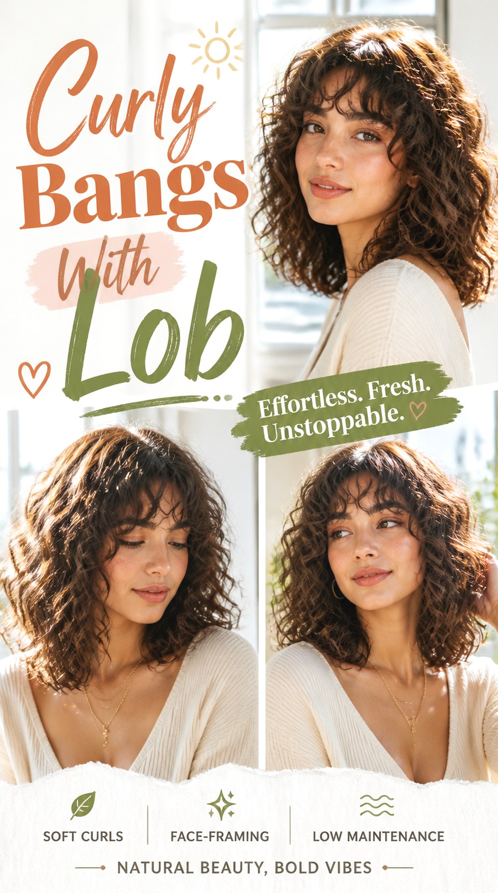 Curly Bangs With Lob