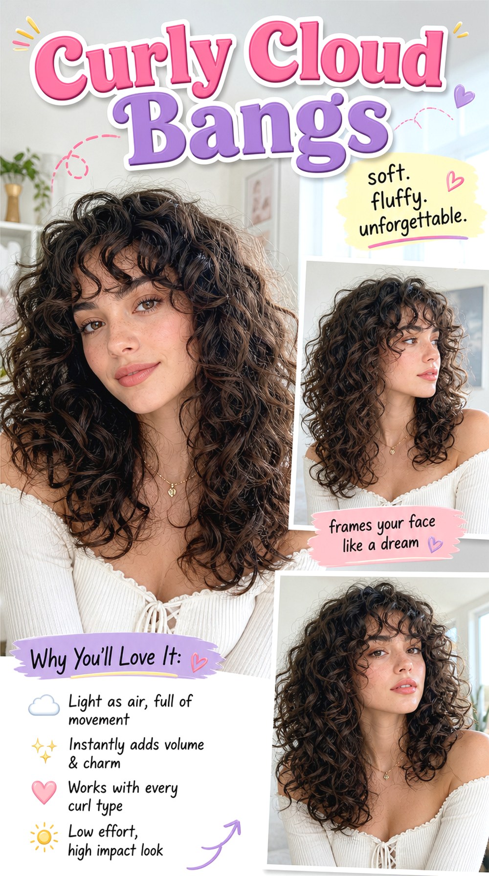 Curly Cloud Bangs