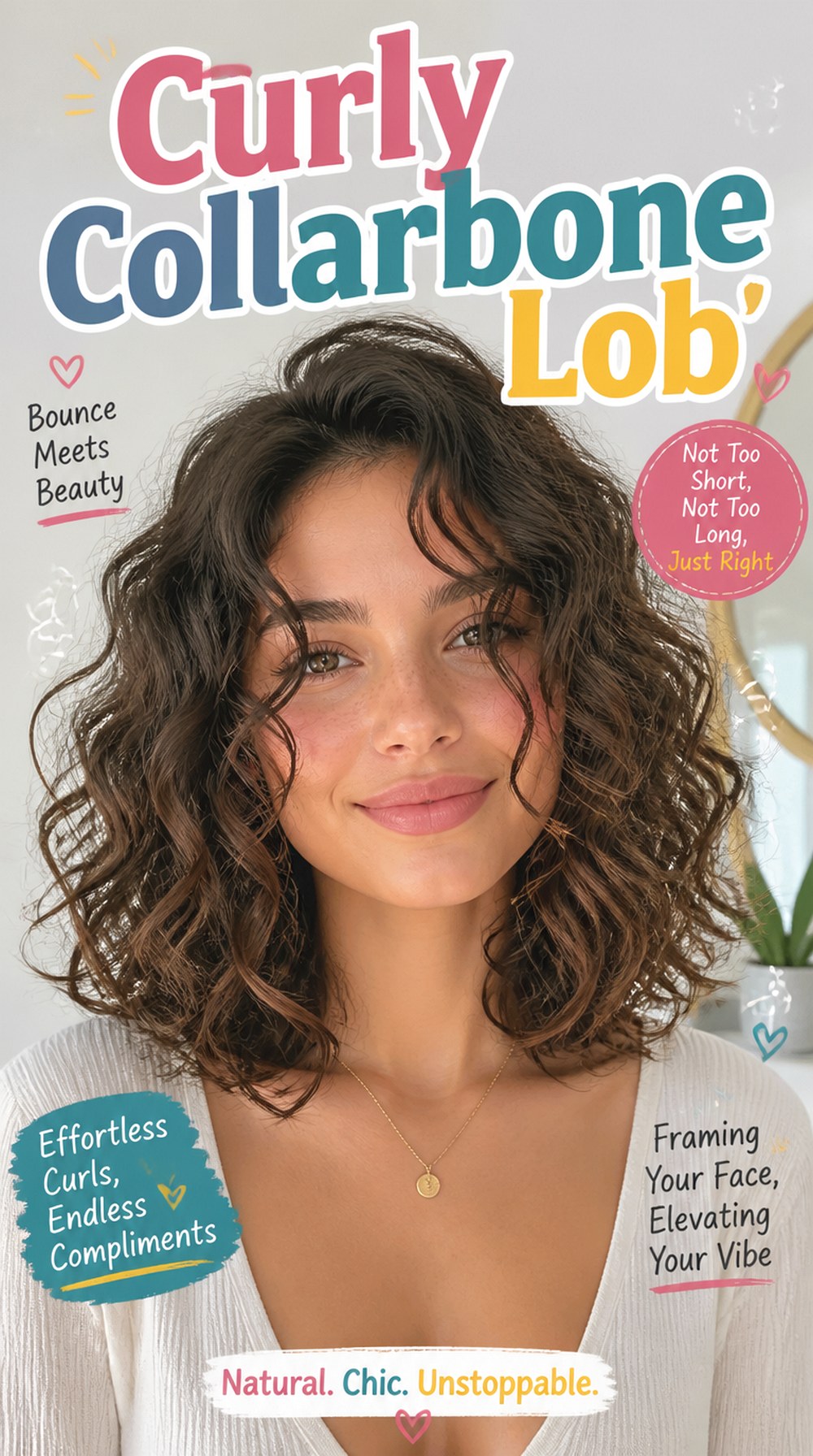 Curly Collarbone Lob