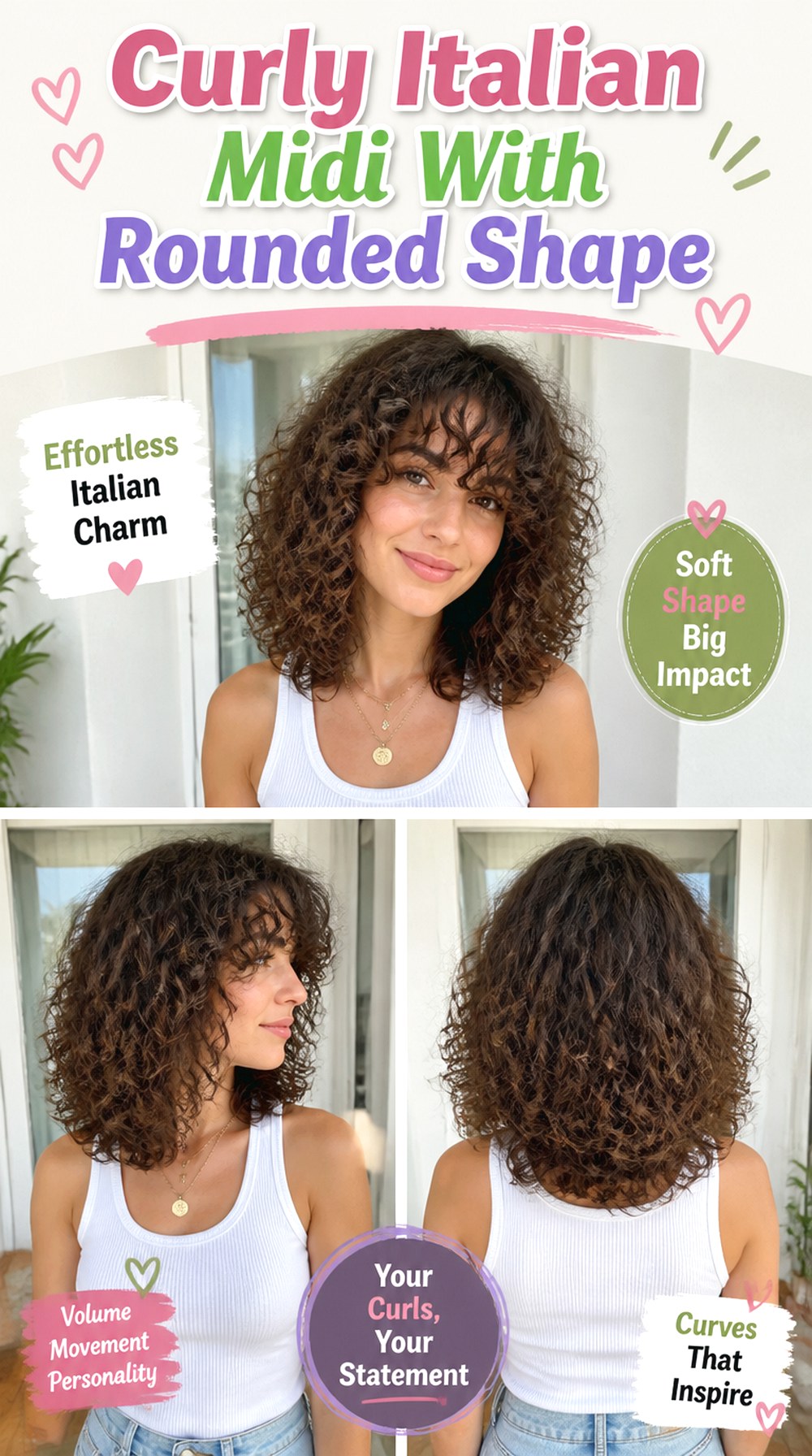 Curly Italian Midi With Rounded Shape