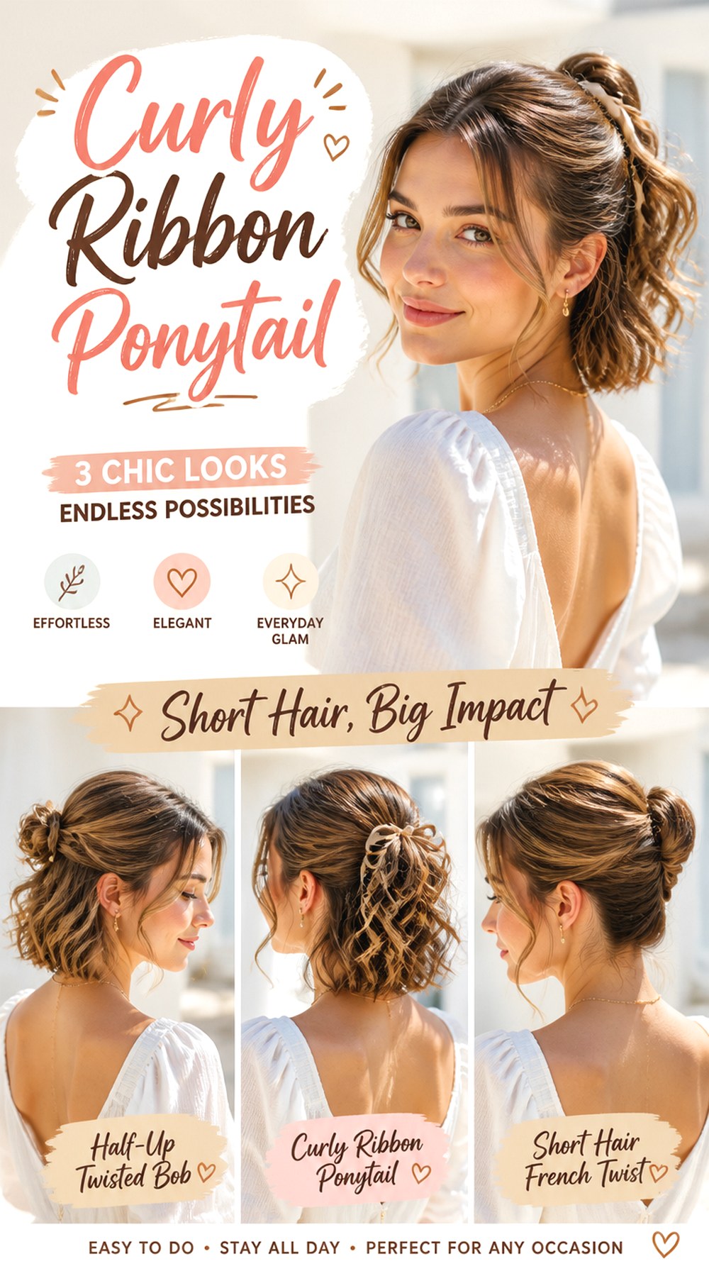 Curly Ribbon Ponytail
